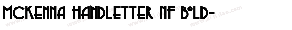 McKenna Handletter NF Bold字体转换